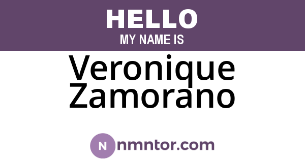 Veronique Zamorano