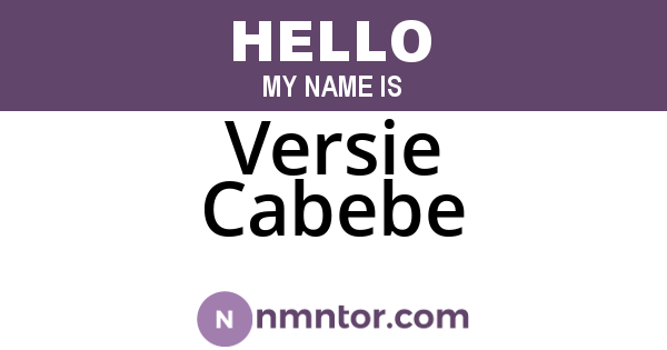 Versie Cabebe