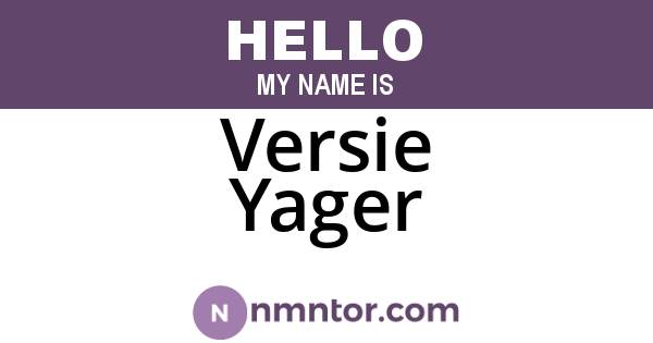 Versie Yager
