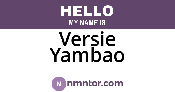 Versie Yambao