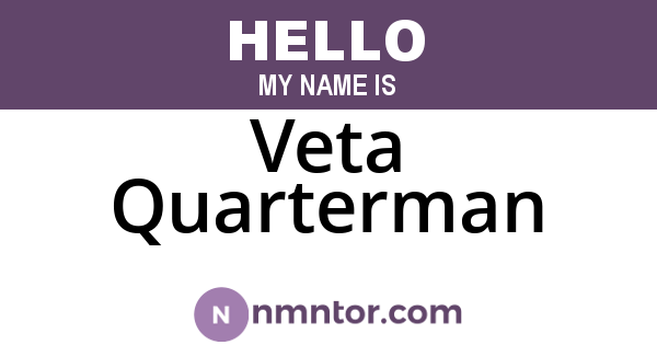 Veta Quarterman