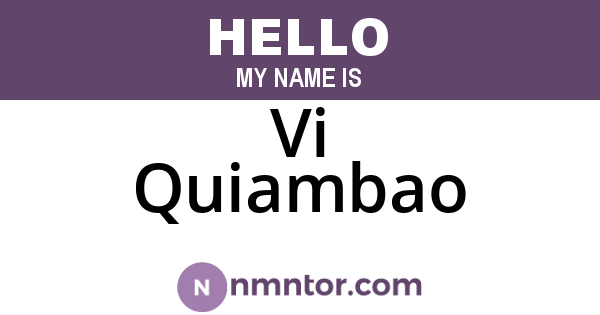 Vi Quiambao