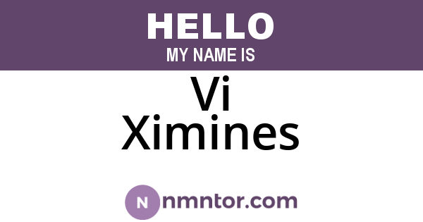 Vi Ximines