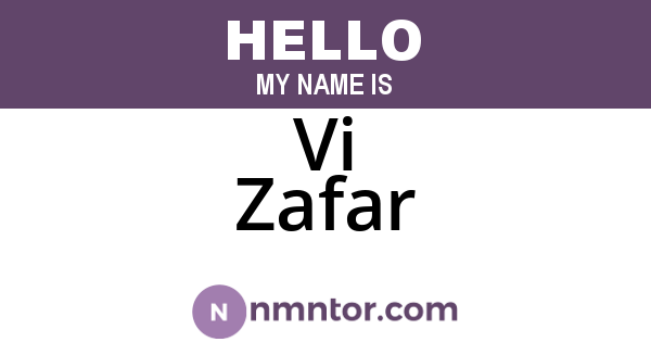 Vi Zafar
