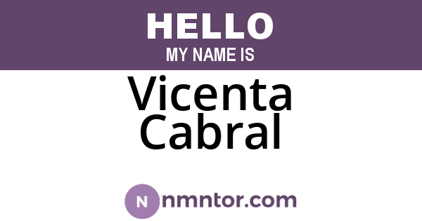 Vicenta Cabral