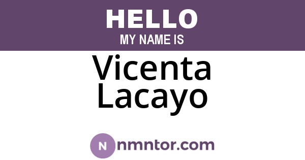 Vicenta Lacayo