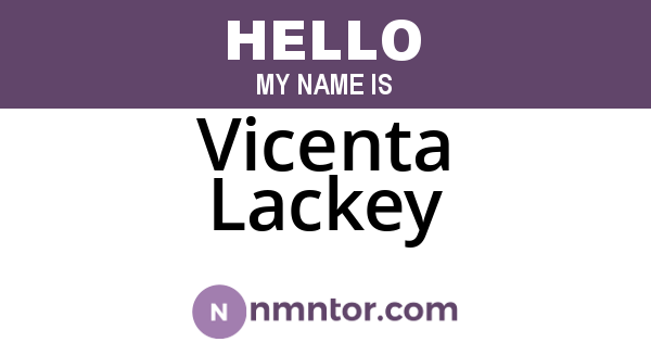 Vicenta Lackey