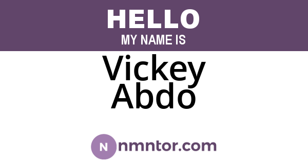 Vickey Abdo