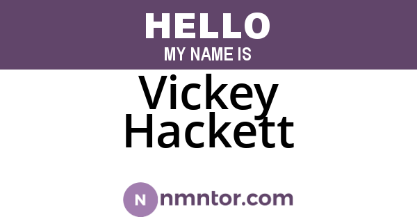 Vickey Hackett