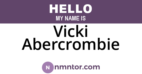 Vicki Abercrombie