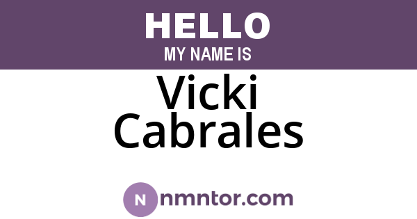Vicki Cabrales