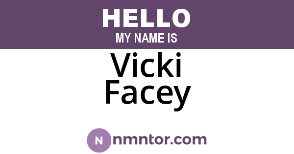 Vicki Facey