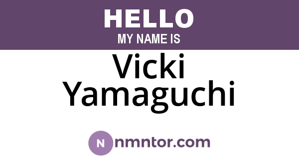 Vicki Yamaguchi