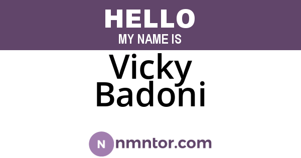 Vicky Badoni