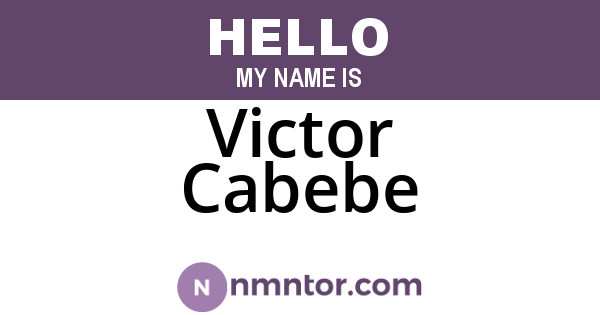 Victor Cabebe