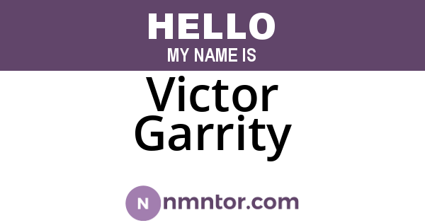 Victor Garrity
