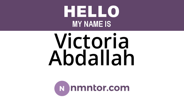 Victoria Abdallah