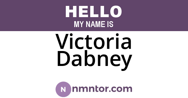 Victoria Dabney