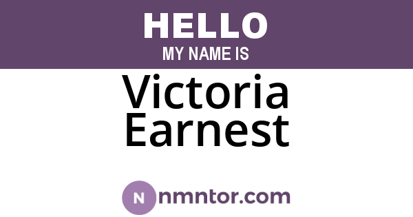 Victoria Earnest