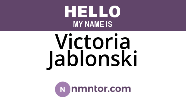 Victoria Jablonski