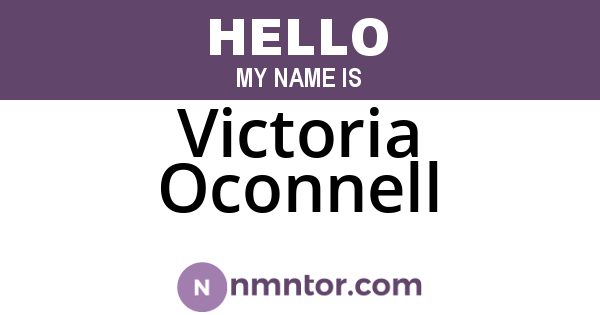Victoria Oconnell