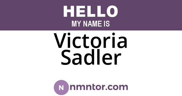 Victoria Sadler