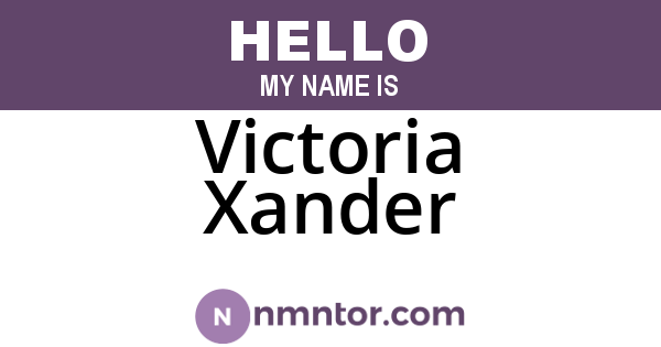 Victoria Xander