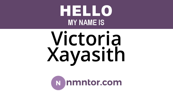 Victoria Xayasith