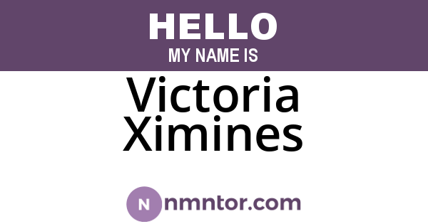 Victoria Ximines