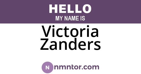 Victoria Zanders