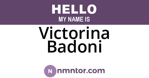 Victorina Badoni
