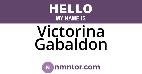 Victorina Gabaldon