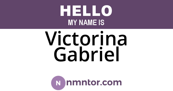 Victorina Gabriel