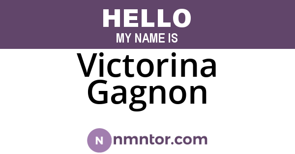 Victorina Gagnon