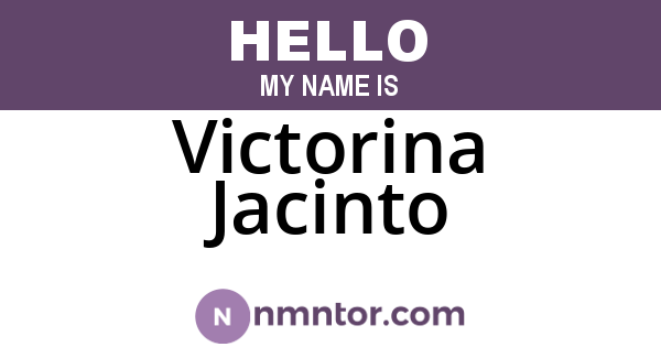 Victorina Jacinto