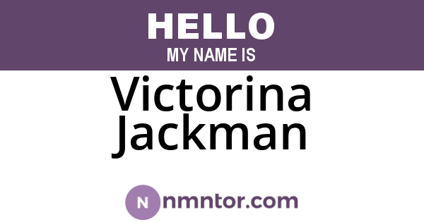 Victorina Jackman