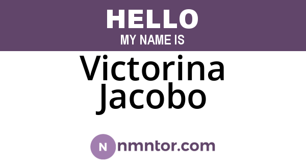 Victorina Jacobo
