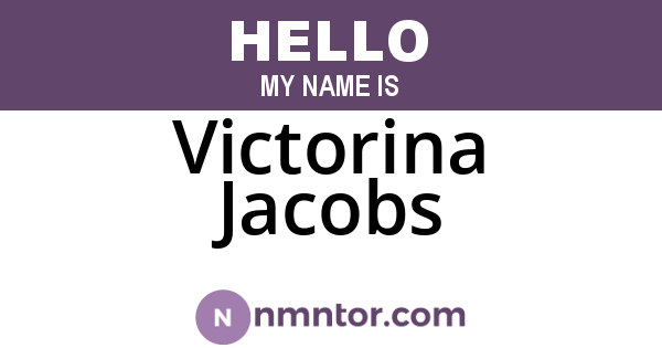 Victorina Jacobs