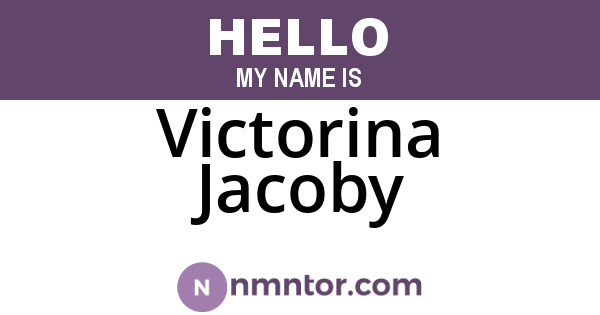 Victorina Jacoby