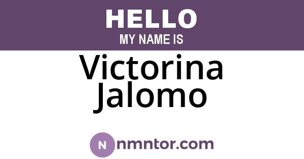 Victorina Jalomo