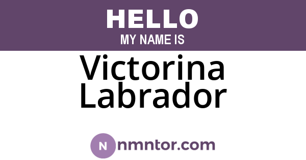 Victorina Labrador