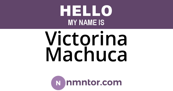 Victorina Machuca
