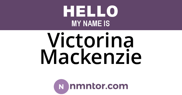 Victorina Mackenzie