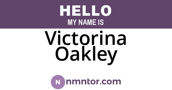 Victorina Oakley