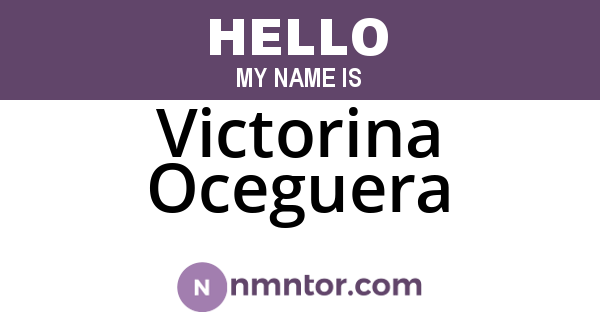 Victorina Oceguera