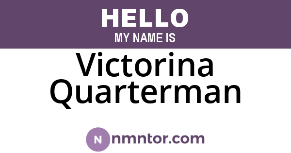 Victorina Quarterman