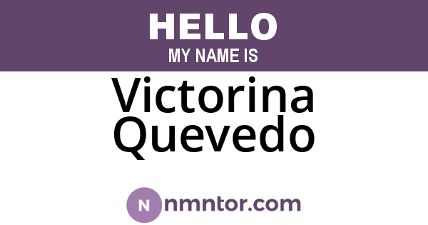 Victorina Quevedo