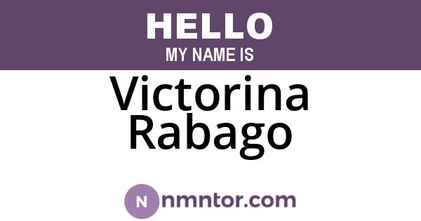 Victorina Rabago