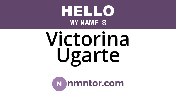 Victorina Ugarte