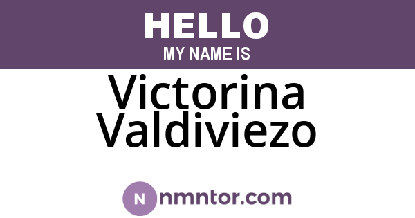 Victorina Valdiviezo